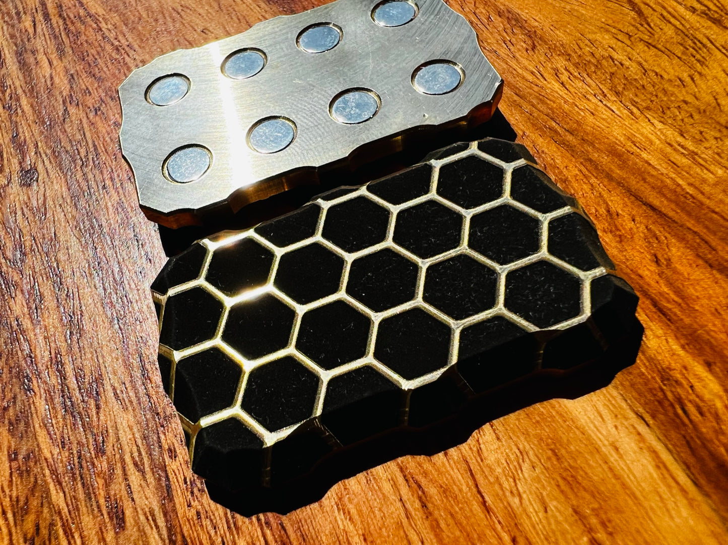 Brass Biscuit V1 - Honeycomb