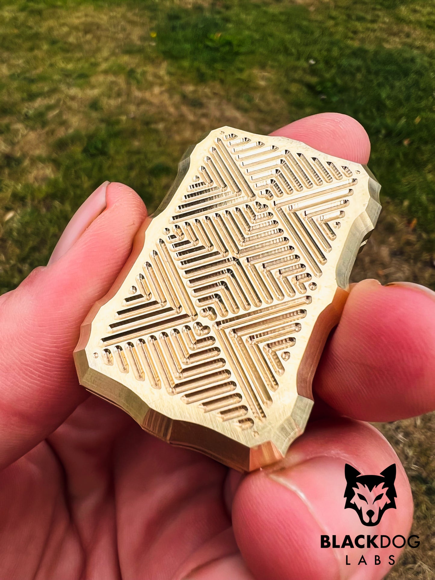 Brass Biscuit V1 - Geometric Triangle