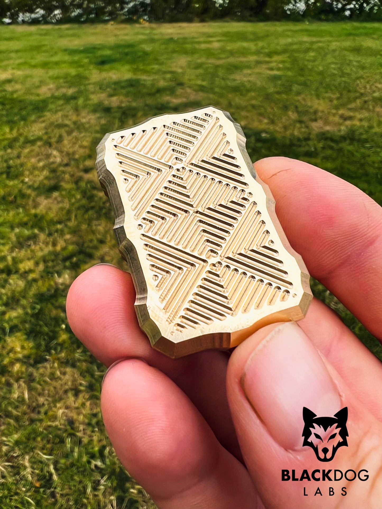 Brass Biscuit V1 - Geometric Triangle