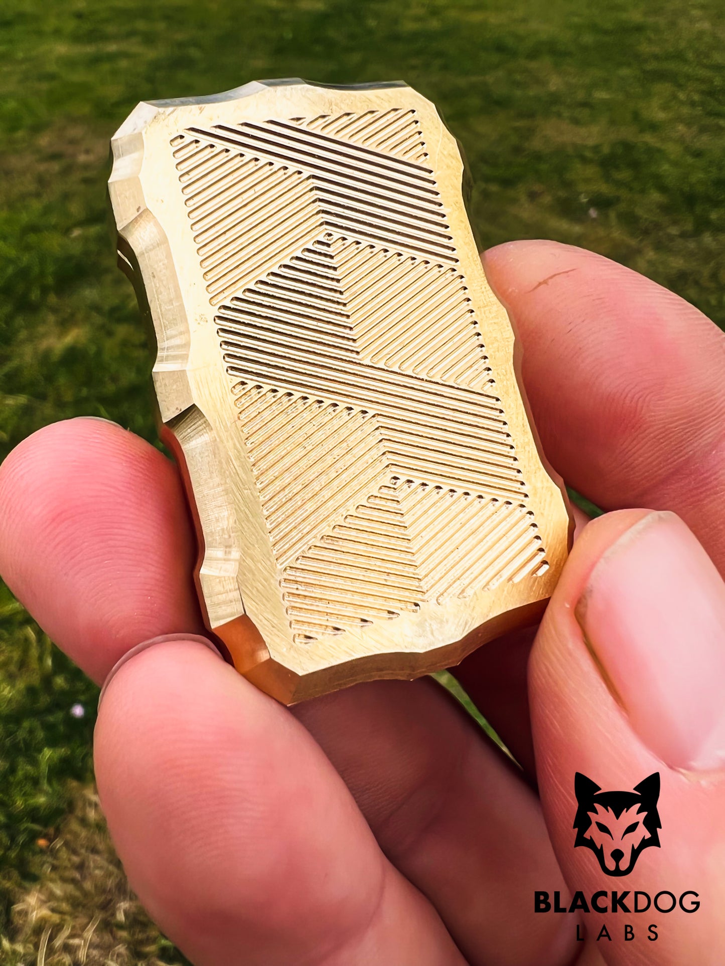 Brass Biscuit V1 - Geometric Lines