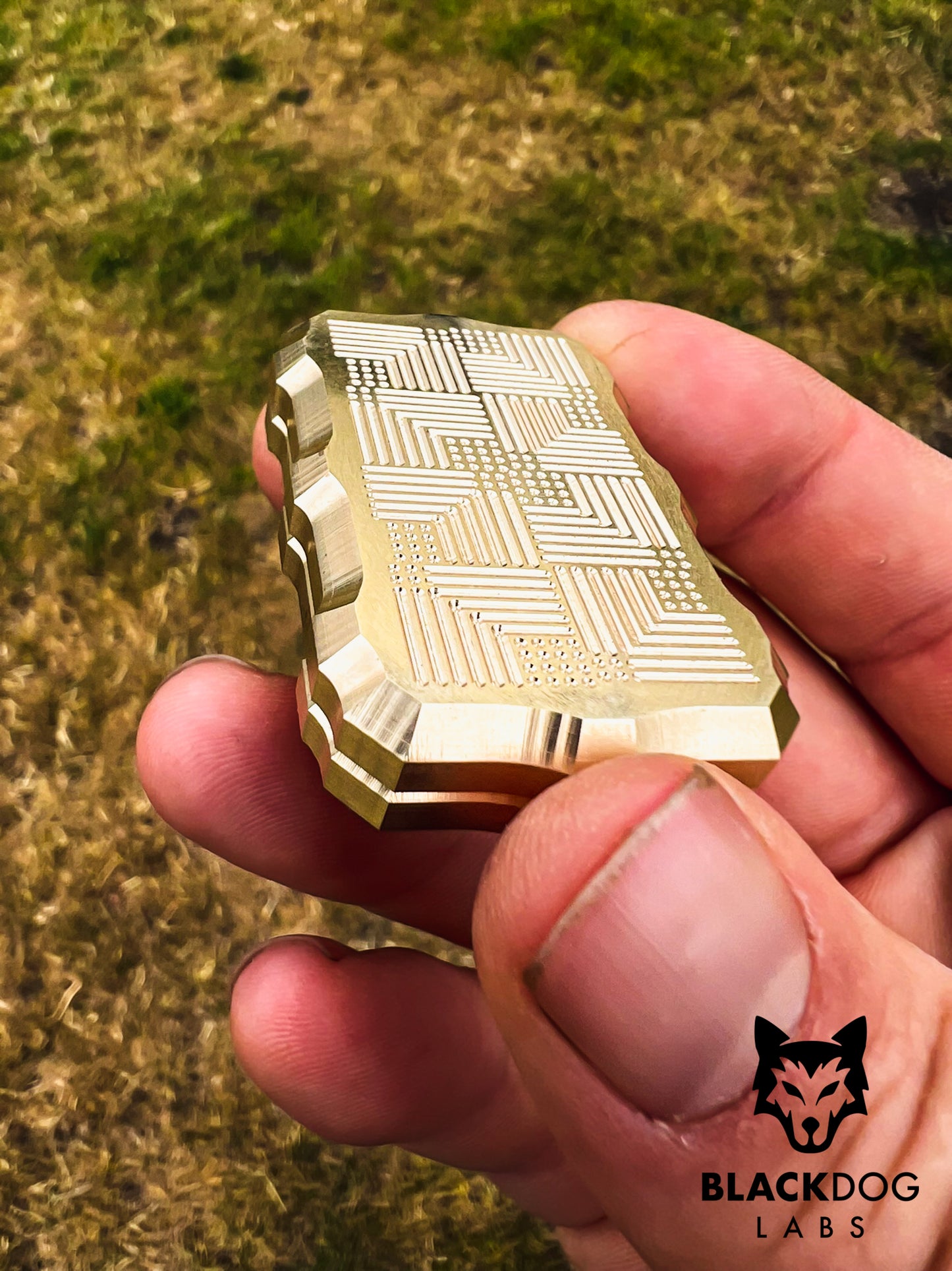 Brass Biscuit V1 - Geometric Squares