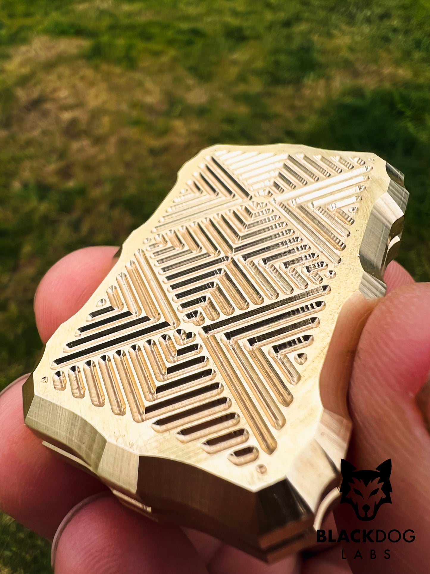 Brass Biscuit V1 - Geometric Triangle